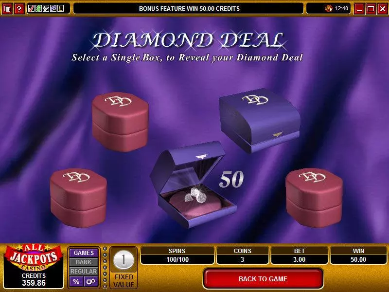 Diamond Deal Microgaming Slot Game released in   - Second Screen Game