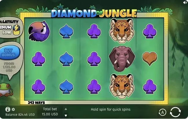 Diamond of Jungle BGaming Slot Game released in March 2024 - Buy Feature