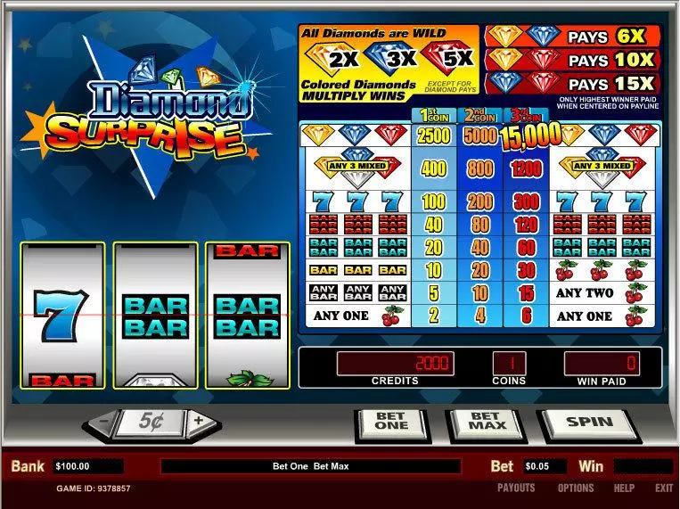 Diamond Surprise Parlay Slot Game released in   - 