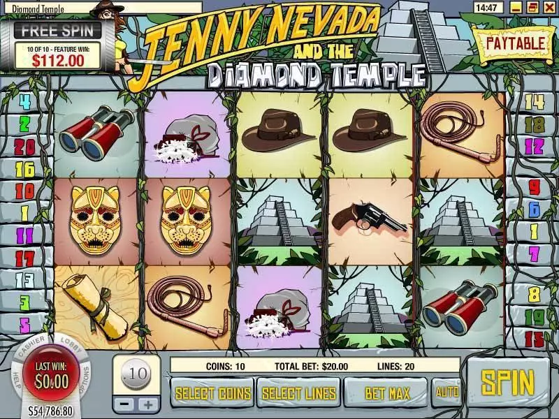 Diamond Temple Rival Slot Game released in September 2008 - Free Spins