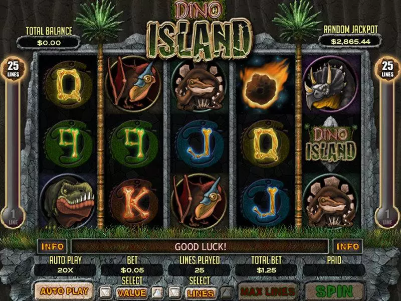 Dino Island RTG Slot Game released in September 2012 - Second Screen Game