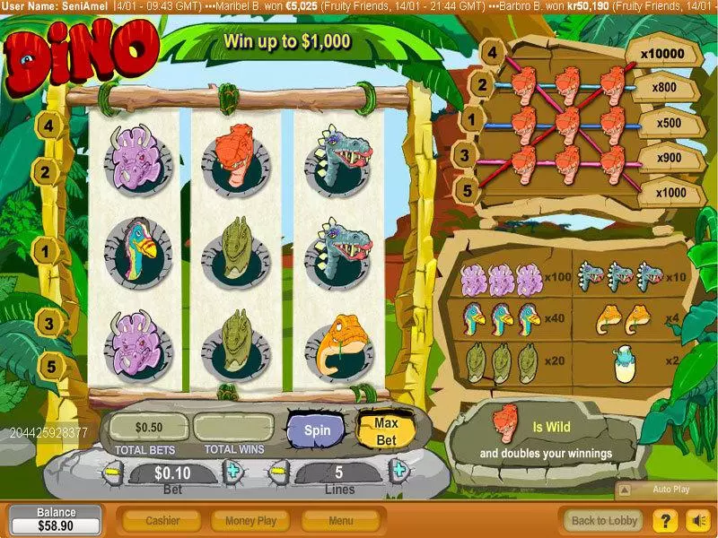 Dino NeoGames Slot Game released in   - 