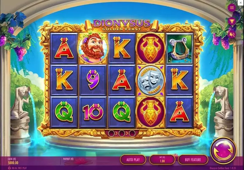Dionysus Golden Feast Thunderkick Slot Game released in January 2023 - Sticky Re-Spins