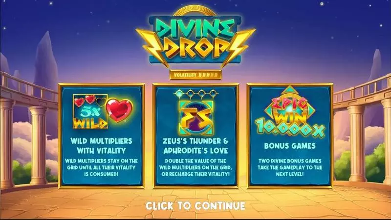 Divine Drop Hacksaw Gaming Slot Game released in April 2024 - Free Spins
