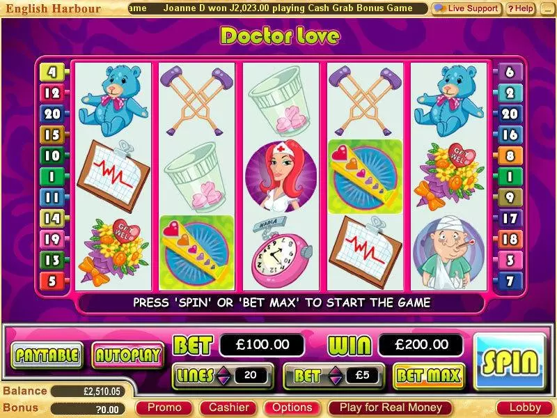 Doctor Love WGS Technology Slot Game released in   - Free Spins