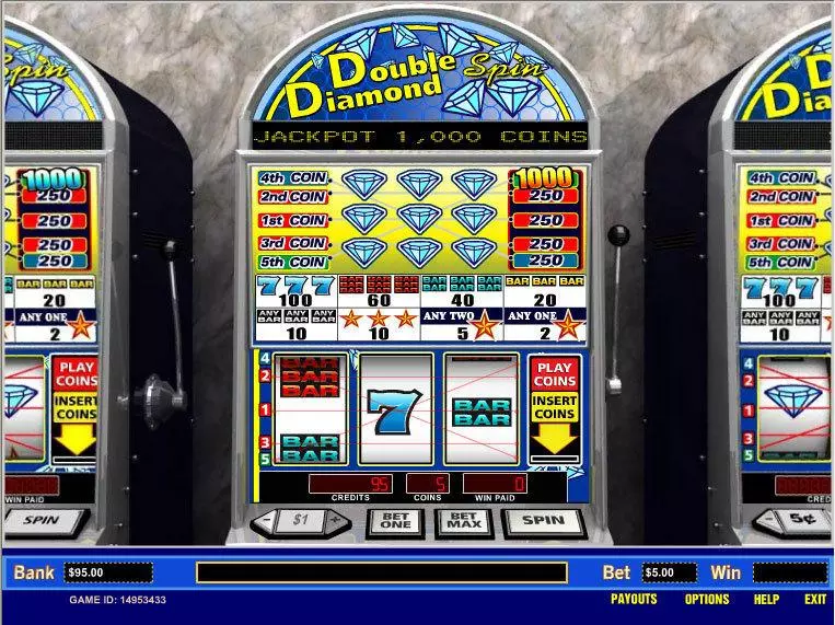 Double Diamond Spin 5 Line Parlay Slot Game released in   - 