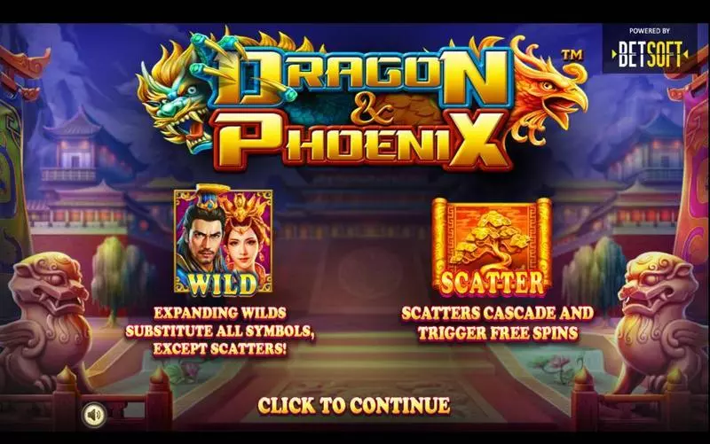Dragon & Phoenix BetSoft Slot Game released in December 2019 - Scatters Cascade