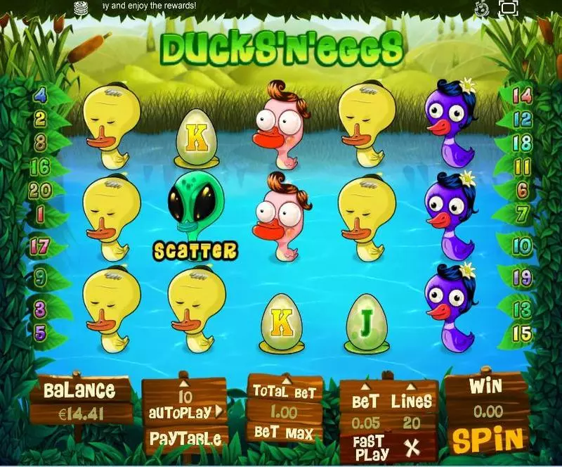 Ducks and Eggs Topgame Slot Game released in November 2014 - Free Spins