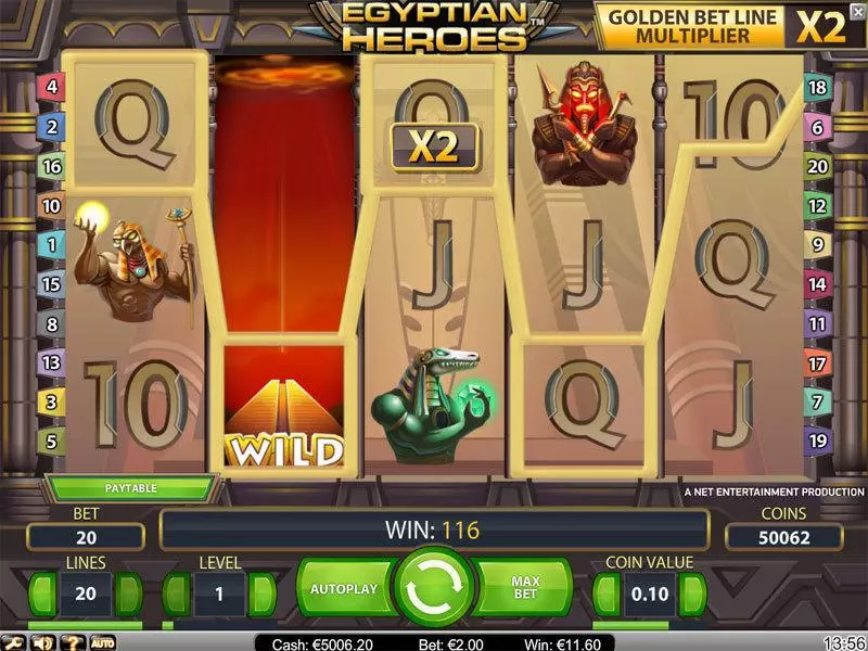Egyptian Heroes NetEnt Slot Game released in   - Free Spins