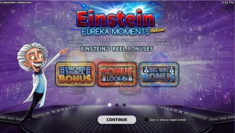 Einstein Eureka Moments StakeLogic Slot Game released in May 2020 - Free Spins