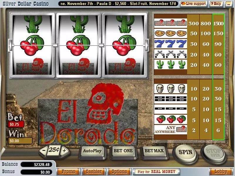El Dorado Vegas Technology Slot Game released in   - 