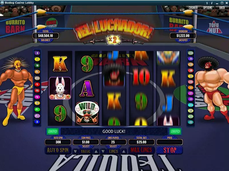 El Luchador RTG Slot Game released in March 2012 - Free Spins