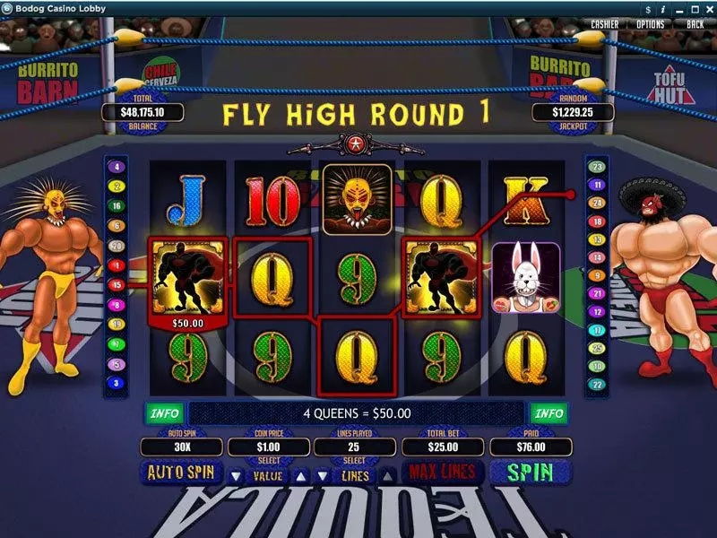 El Luchador RTG Slot Game released in March 2012 - Free Spins