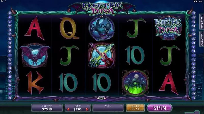 Electric Diva Microgaming Slot Game released in July 2016 - Free Spins