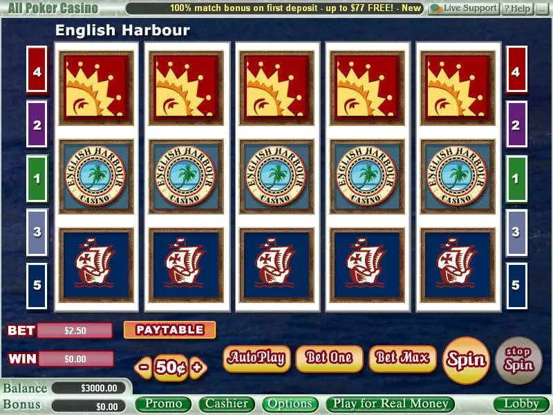 English Harbour Vegas Technology Slot Game released in   - 