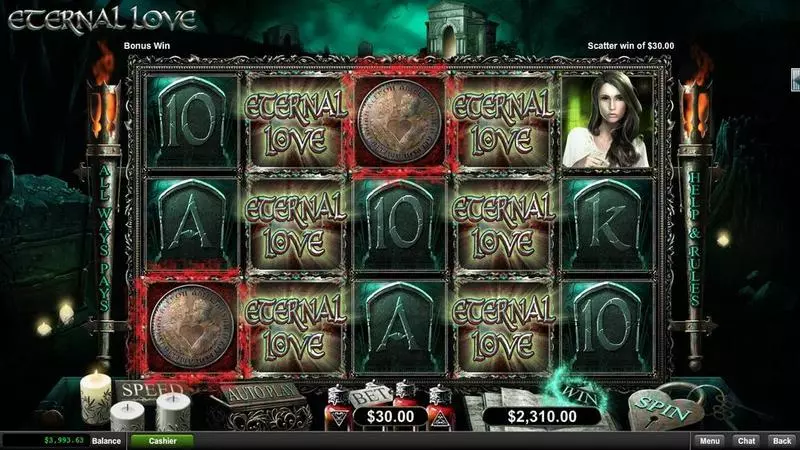 Eternal Love RTG Slot Game released in February 2016 - Free Spins