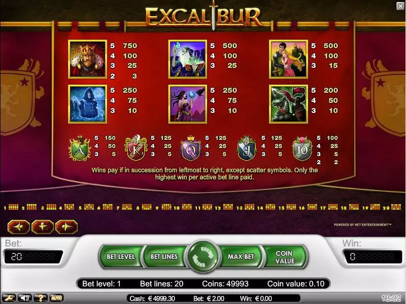 Excalibur NetEnt Slot Game released in   - Free Spins
