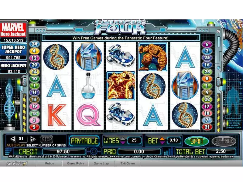 Fantastic Four bwin.party Slot Game released in   - Free Spins