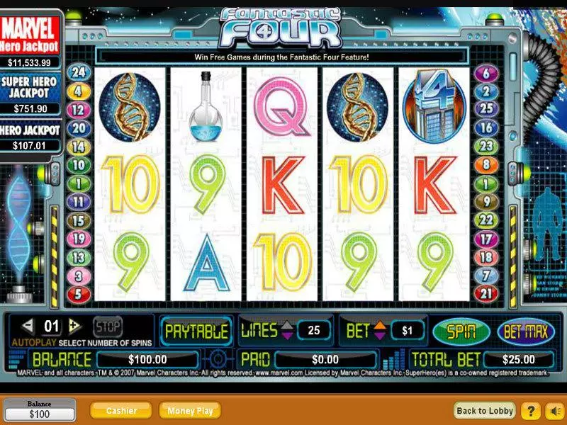 Fantastic Four NeoGames Slot Game released in   - Free Spins