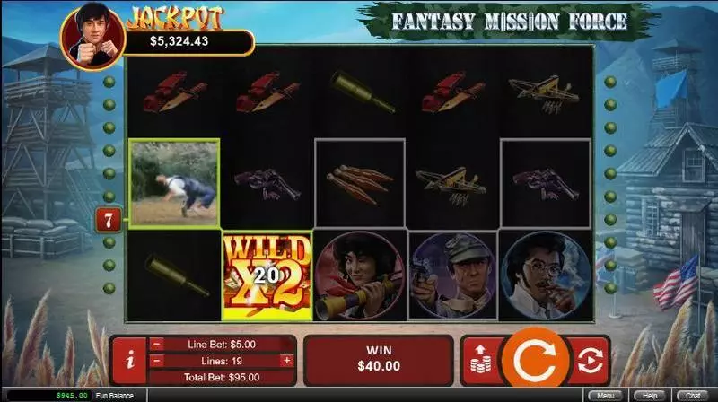 Fantasy Mission Force RTG Slot Game released in February 2018 - Free Spins