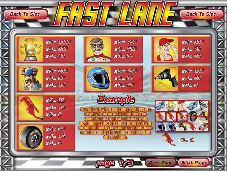 Fast Lane Rival Slot Game released in June 2012 - Free Spins