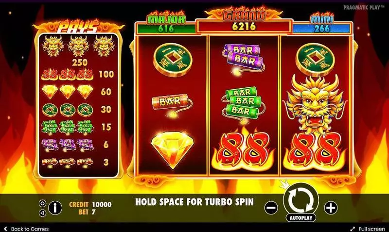 Fire 88 Pragmatic Play Slot Game released in March 2018 - Jackpot bonus game