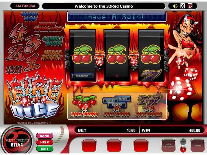 Fire n Dice Microgaming Slot Game released in   - Free Spins