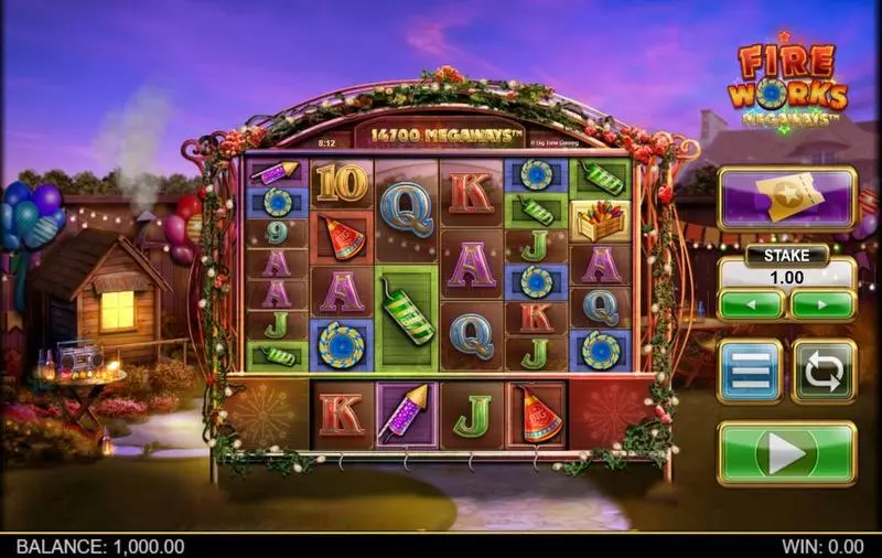 Fireworks Megaways Big Time Gaming Slot Game released in March 2024 - Free Spins