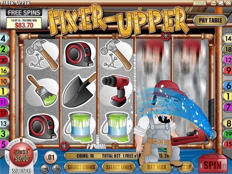 Fixer Upper Rival Slot Game released in October 2009 - Free Spins
