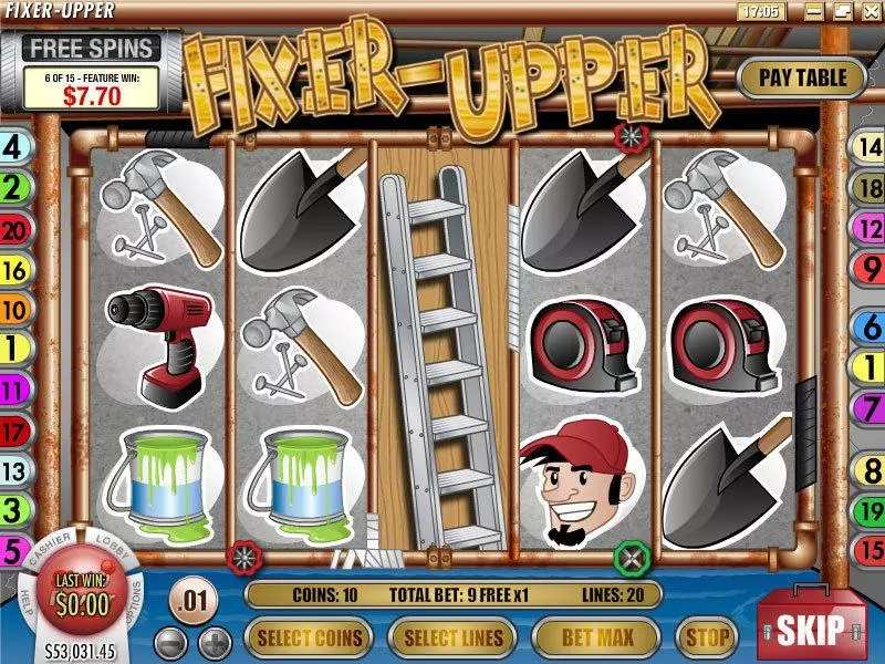 Fixer Upper Rival Slot Game released in October 2009 - Free Spins