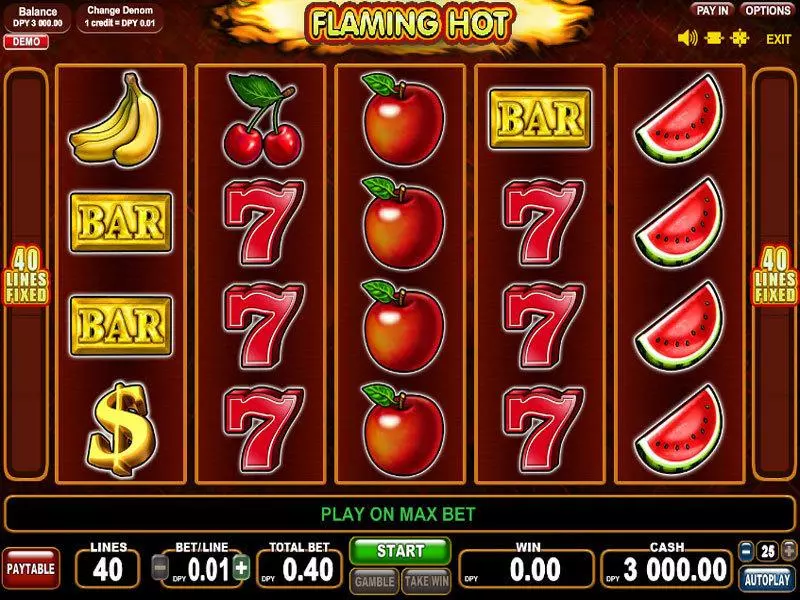 Flaming Hot EGT Slot Game released in   - 