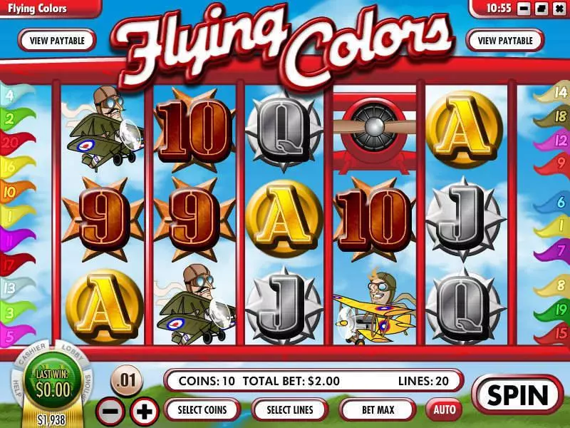Flying Colors Rival Slot Game released in June 2010 - Free Spins