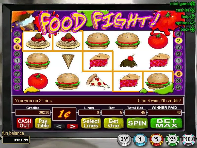 Food Fight RTG Slot Game released in   - Second Screen Game