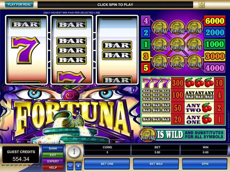 Fortuna Microgaming Slot Game released in   - 
