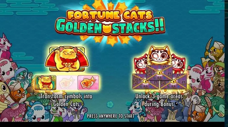 Fortune Cats Golden Stacks!! Thunderkick Slot Game released in December 2021 - 