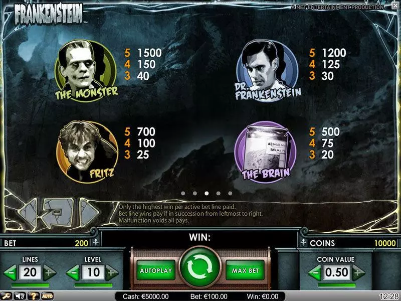 Frankenstein NetEnt Slot Game released in   - Free Spins