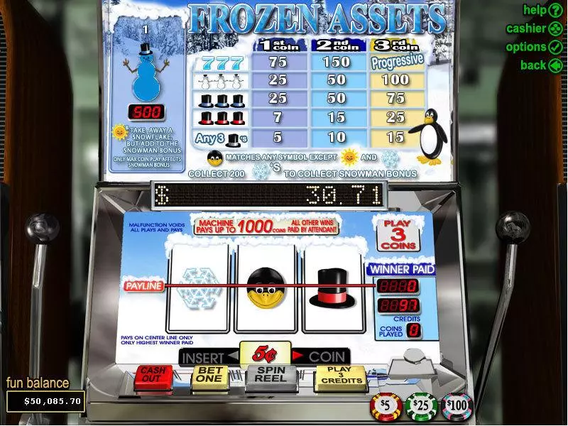 Frozen Assets RTG Slot Game released in   - Free Spins