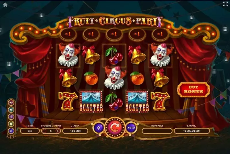 Fruit Circus Party TrueLab Games Slot Game released in June 2024 - Buy Feature