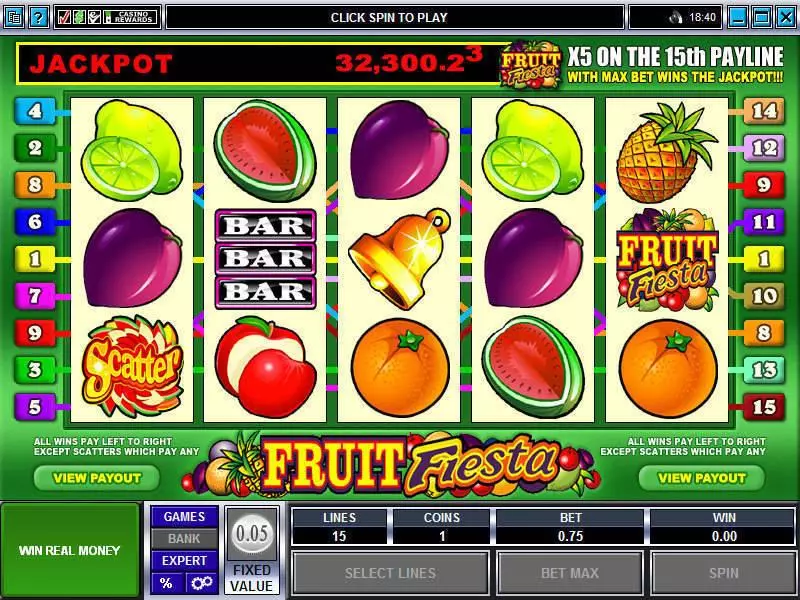 Fruit Fiesta 5-Reels Microgaming Slot Game released in   - 