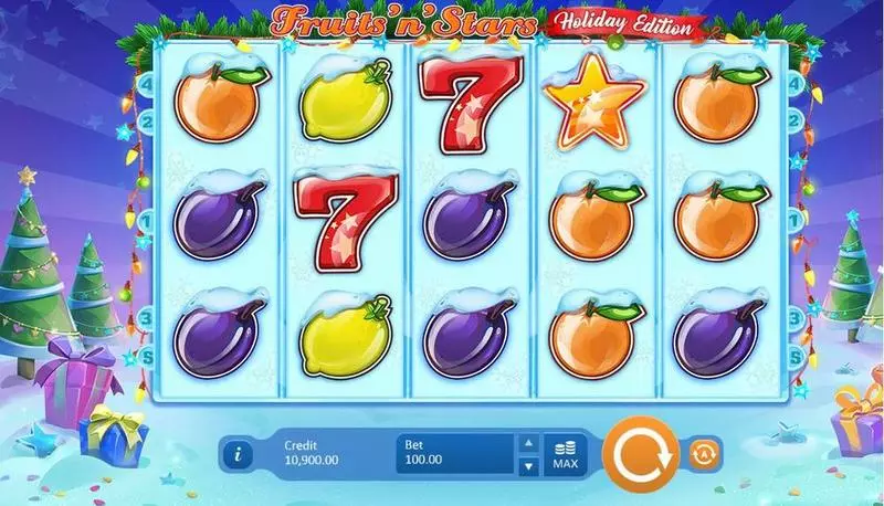 Fruits'N'Stars Holiday Edition Playson Slot Game released in December 2017 - 