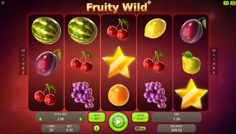Fruity Wild Booongo Slot Game released in January 2018 - Free Spins