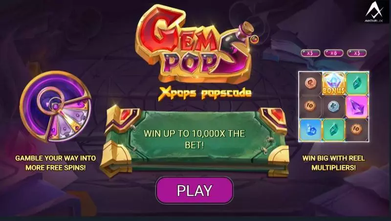 GemPops AvatarUX Slot Game released in November 2023 - Xpops