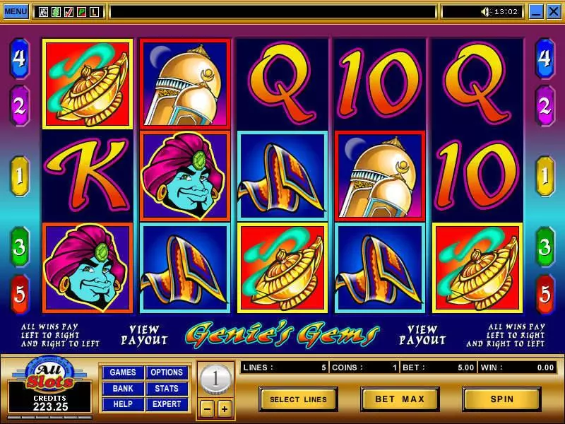 Genie's Gems Microgaming Slot Game released in   - 