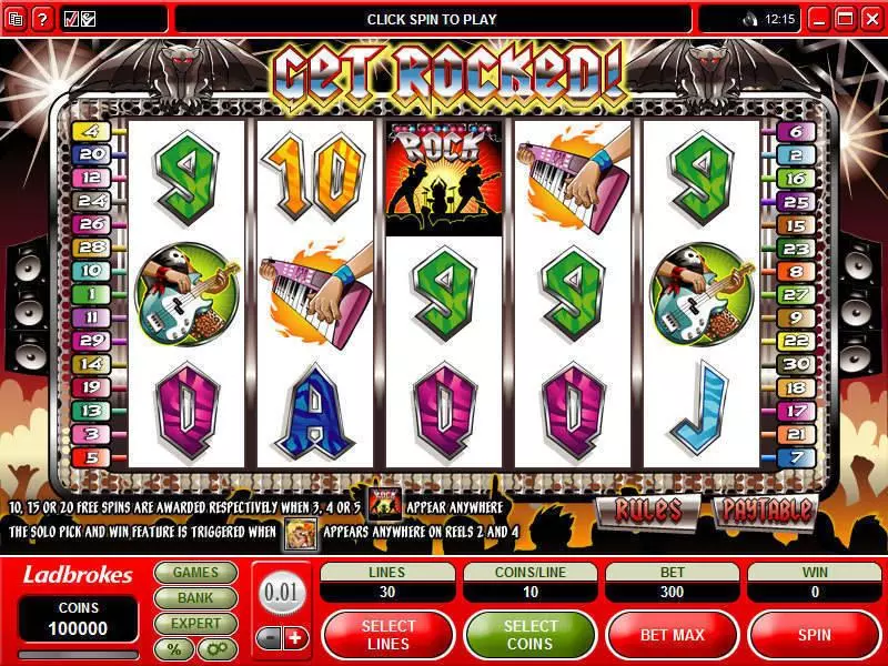 Get Rocked Microgaming Slot Game released in   - Free Spins