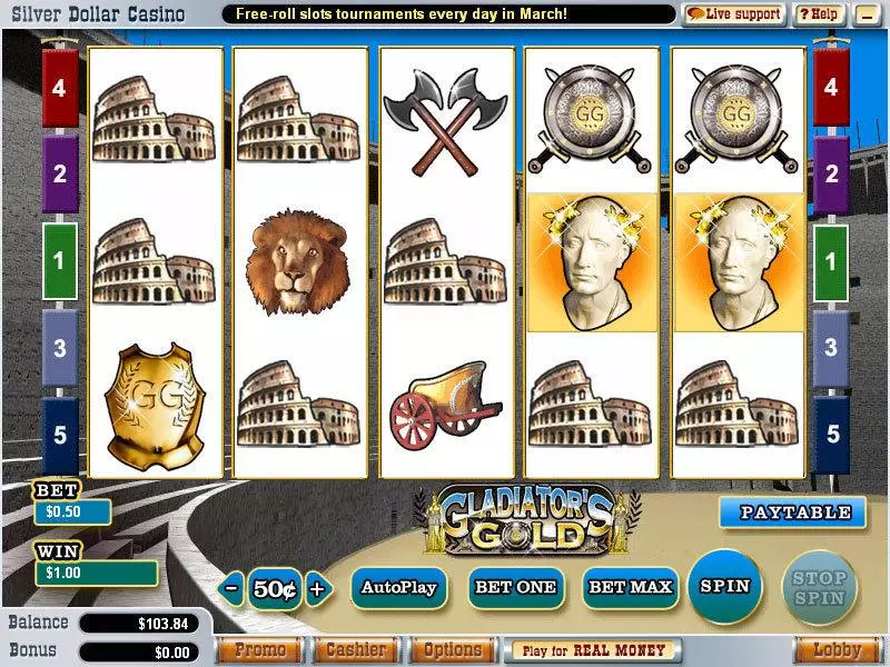Gladiator's Gold WGS Technology Slot Game released in   - 