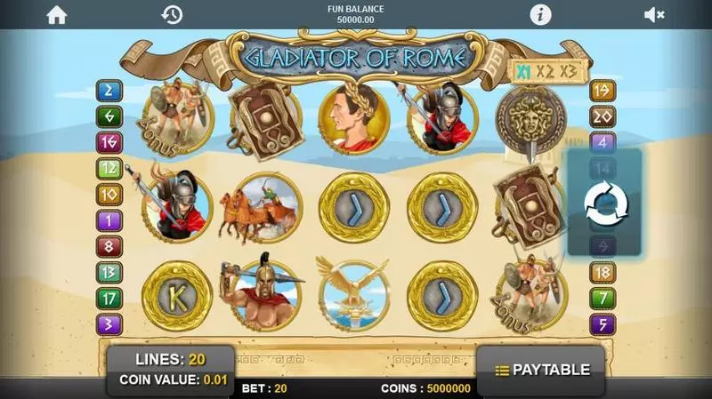 Gladiators of Rome  1x2 Gaming Slot Game released in   - Free Spins