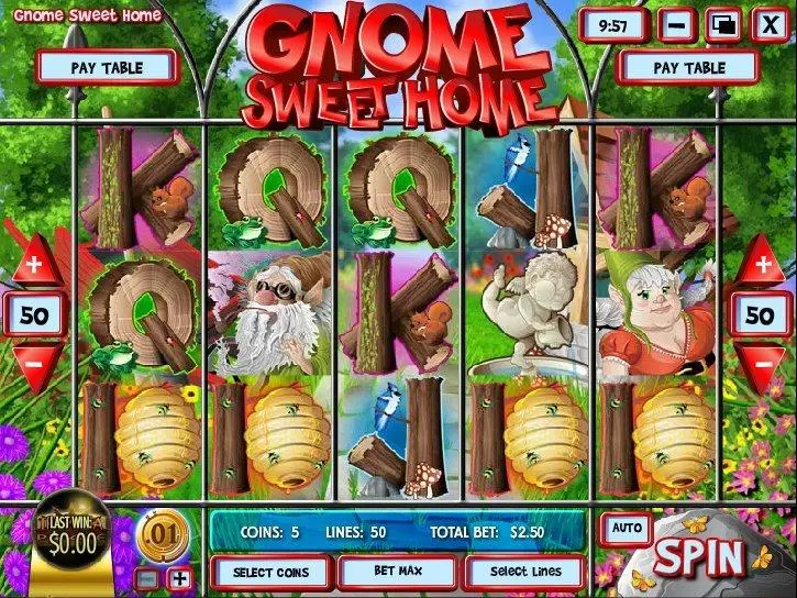Gnome Sweet Home Rival Slot Game released in November 2013 - 