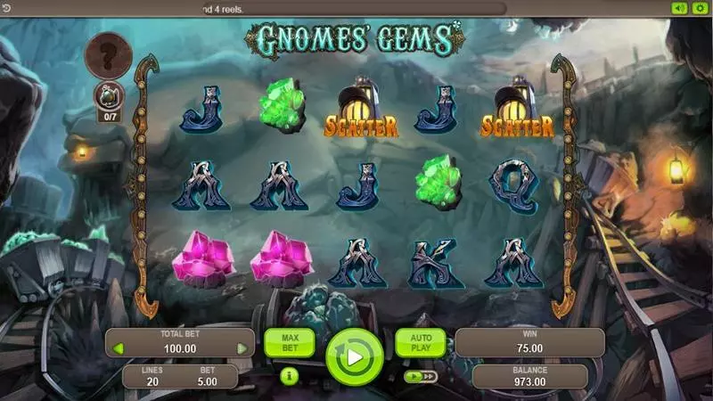 Gnomes' Gems Booongo Slot Game released in August 2017 - Free Spins