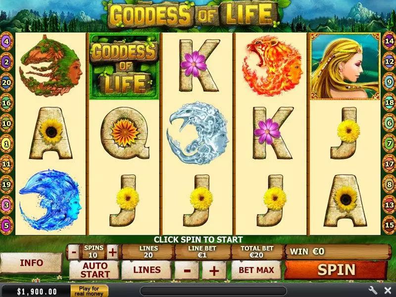 Goddes of Life PlayTech Slot Game released in   - Free Spins