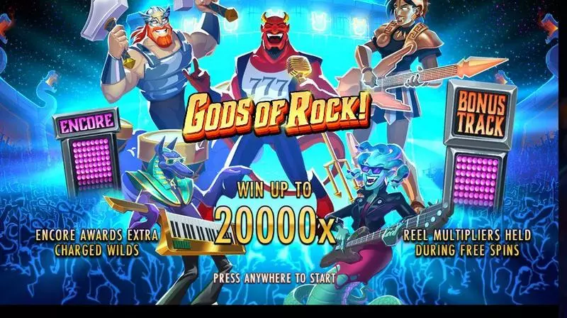 Gods of Rock Thunderkick Slot Game released in September 2021 - Multiplier Reel
